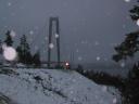 A bridge, hanging over nowhereness.