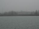 Trains in the fog.