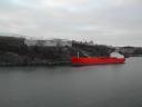 A supertanker ship delivering fuel.